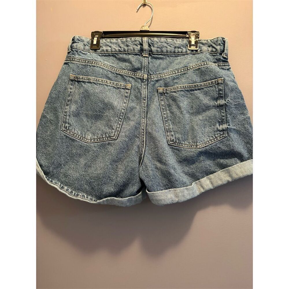 Vintage H&M Women's High Waisted Denim Shorts Blue Size 16 Casual - Picture 7 of 11